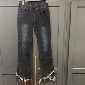 ML Kids Black Frayed Hem Girls Jeans